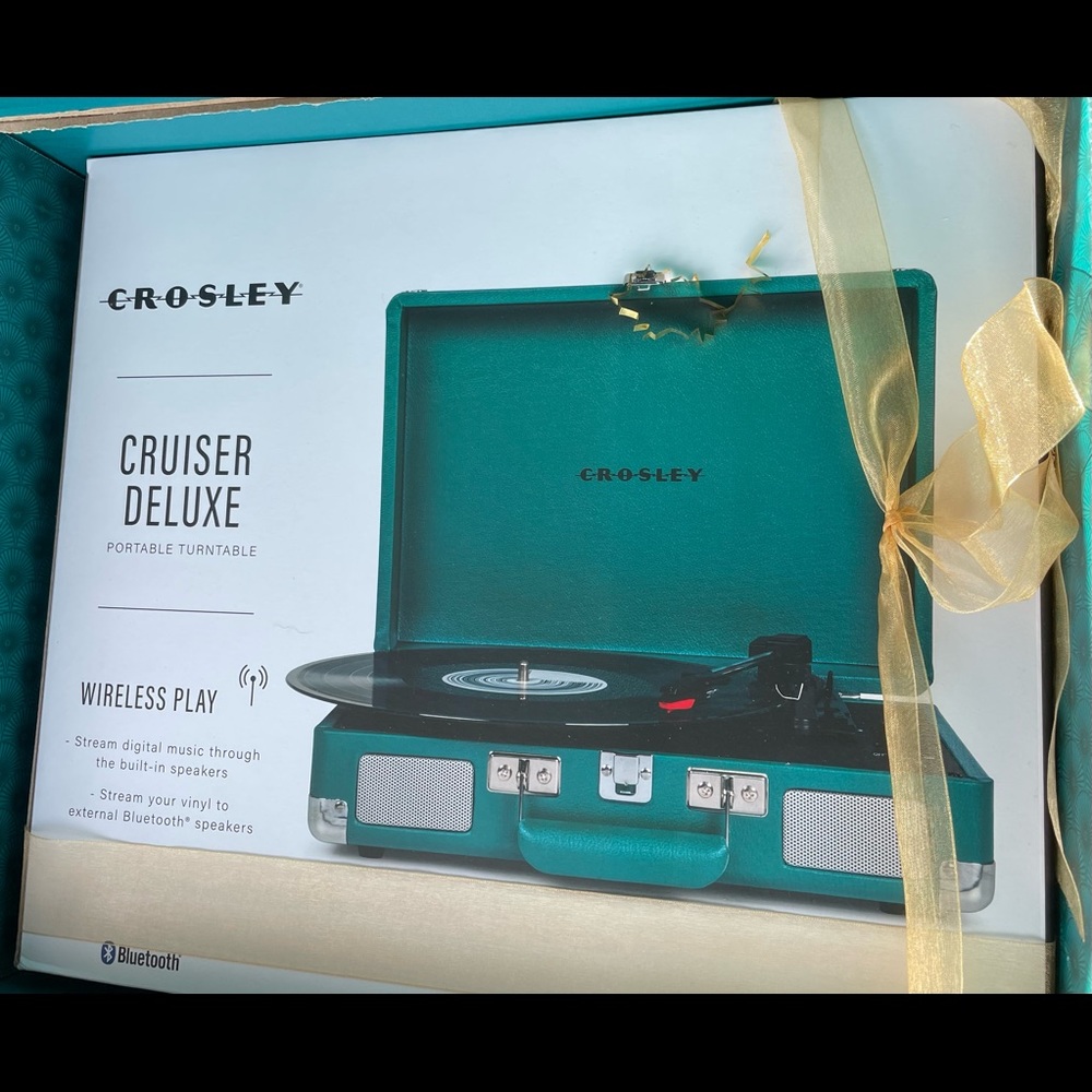 NIB Teal Crosley Portable Record Player